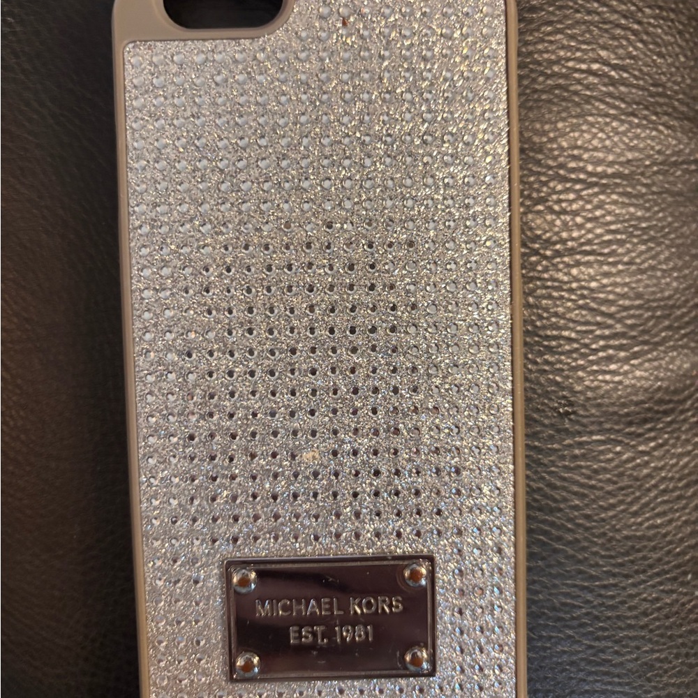 Michael Kors Glittering Silver Phone Case